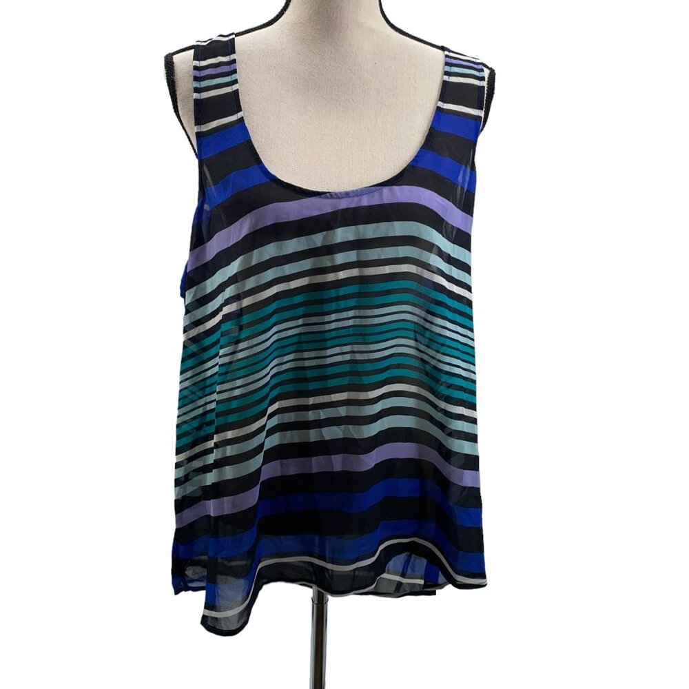 Torrid Size 2 Sheer Striped Top